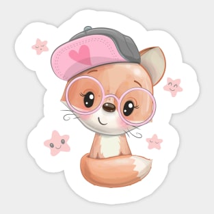 Cute Cartoon Fox Sticker